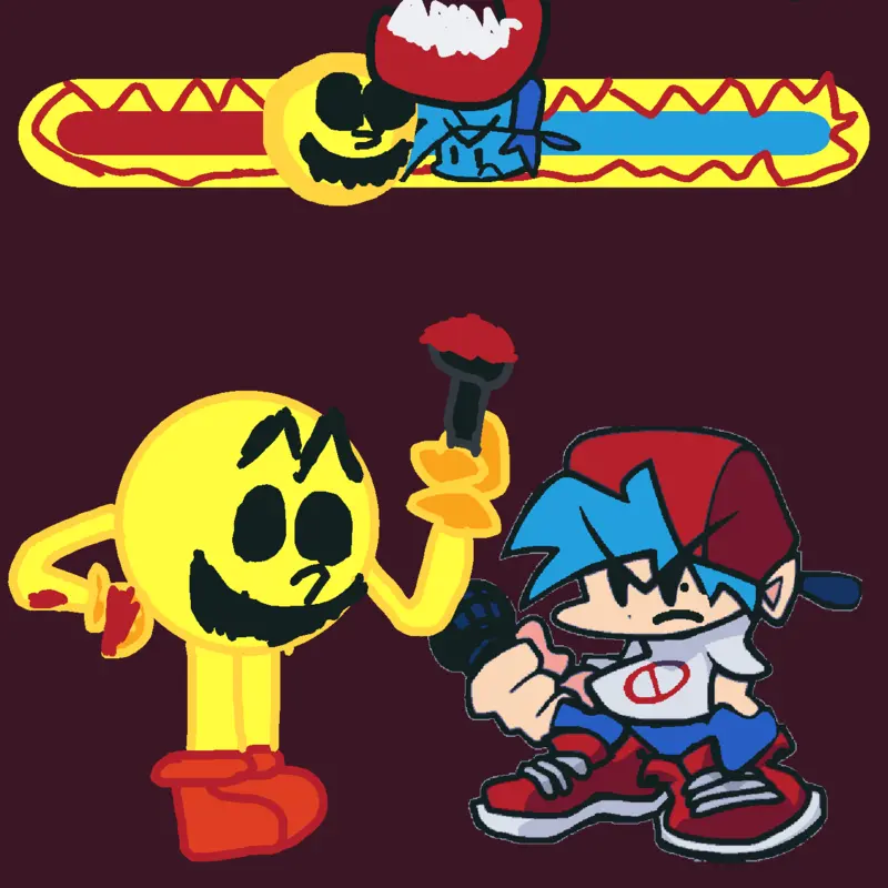 Pac-man E.X.E vs bf fnf by @ZachLevineVillamor