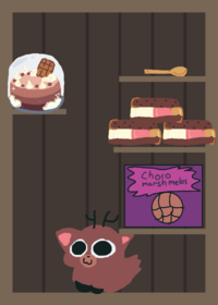 Deer Eating Ice cream sandwich and cake...