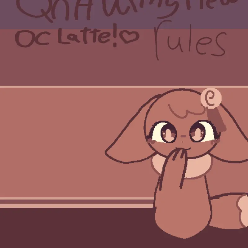 Qna with my new oc latte by @Eeveesylva