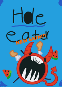 You play as a hole and eat food to get b