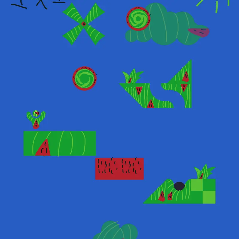 Golf but everything is a watermelon. by @lev1x1