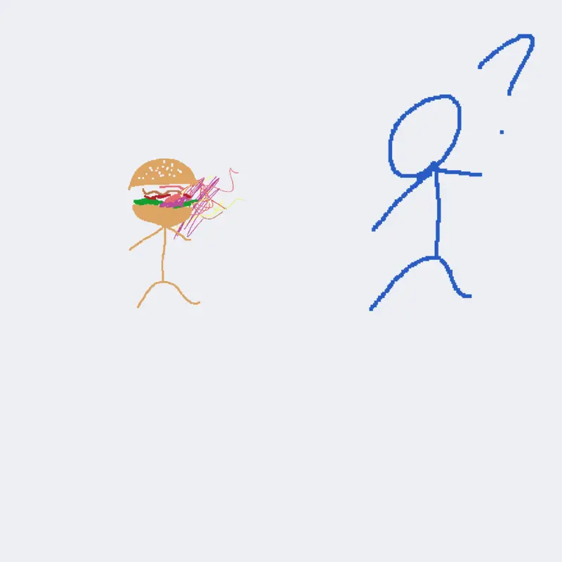 Hombre de hamburguesa by @FelipeMayorca