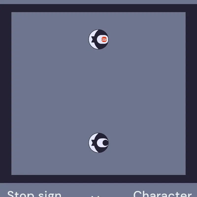 Stop sign character vs Character by @Chocolate05