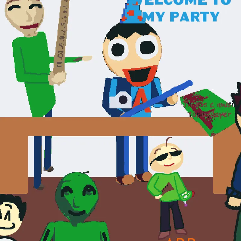 Baldi party with Ali! by @Tiger_and_Triggy