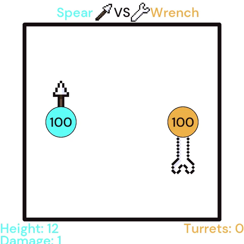 Spear🔱 vs Wrench🔧 by @DoodleGal