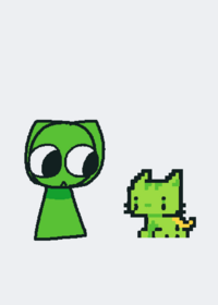 Gato-verde conoce a Gato-verde