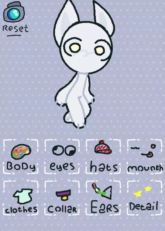 Dog dressup game by @NoriPaws