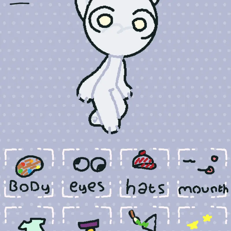 Dog dressup game by @NoriPaws