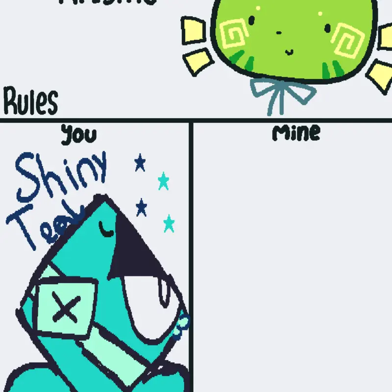 Hi here is Shiny Teal, an oc of mine 👀 by @PINK_HUSKY
