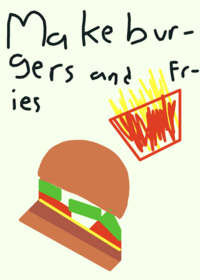 Make burger and fries