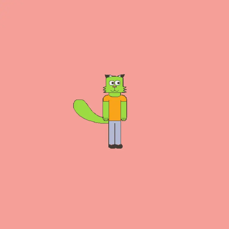 petty the green cat by @seriesgo