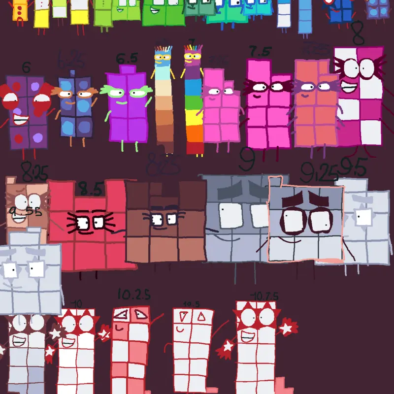 Numberblocksband by @Pingupingu