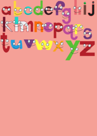 The Alphabet band with faces