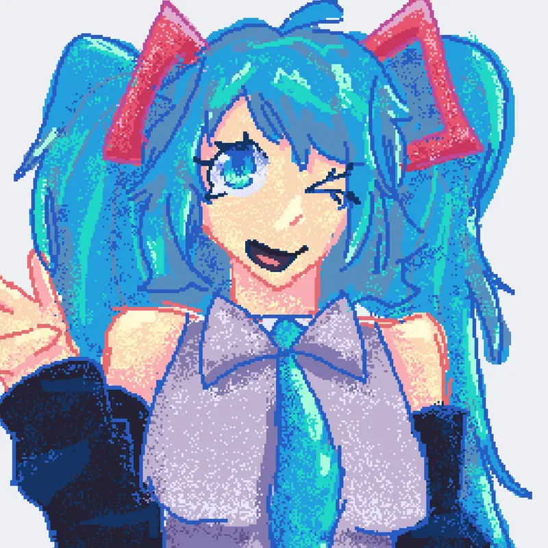 Miku Drawing by @L4v3nder