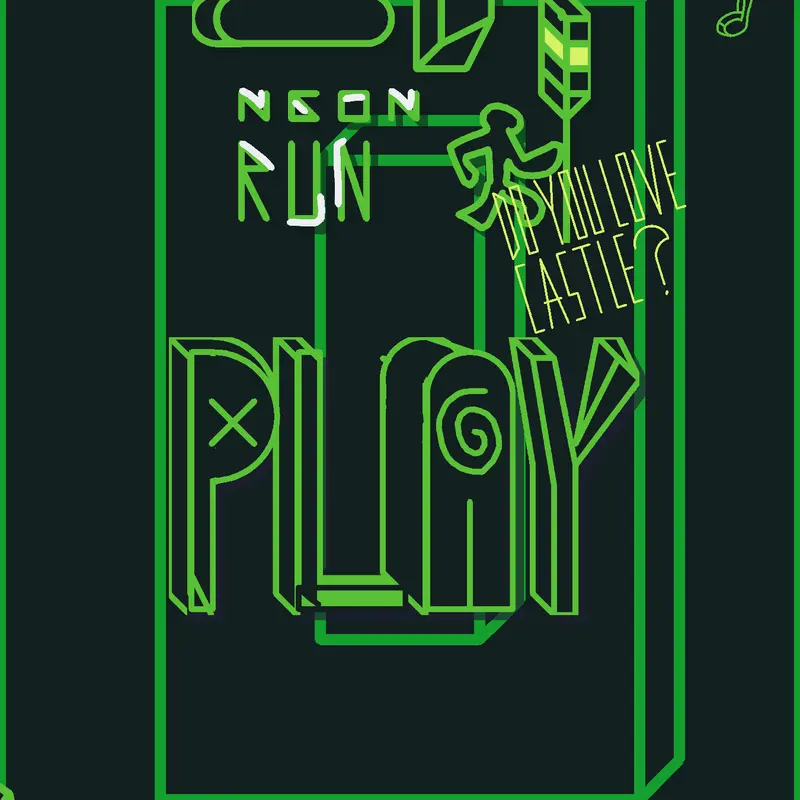 Neon runner game//glow everywhere! by @CrazyGaming