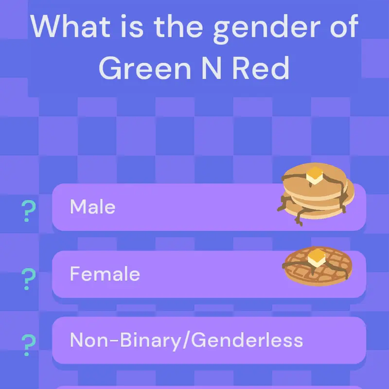 Genders of Red/Green? by @Guardsman_John