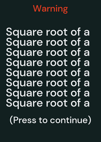 Square root of a
