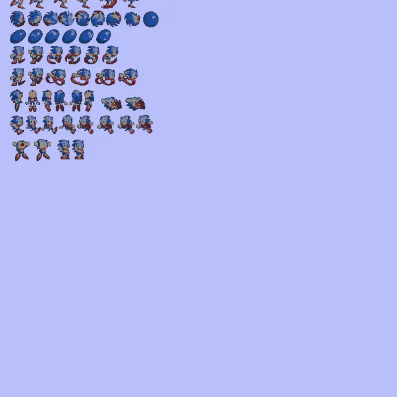 Sonic Sprite Sheet by @SonicSonicDonic