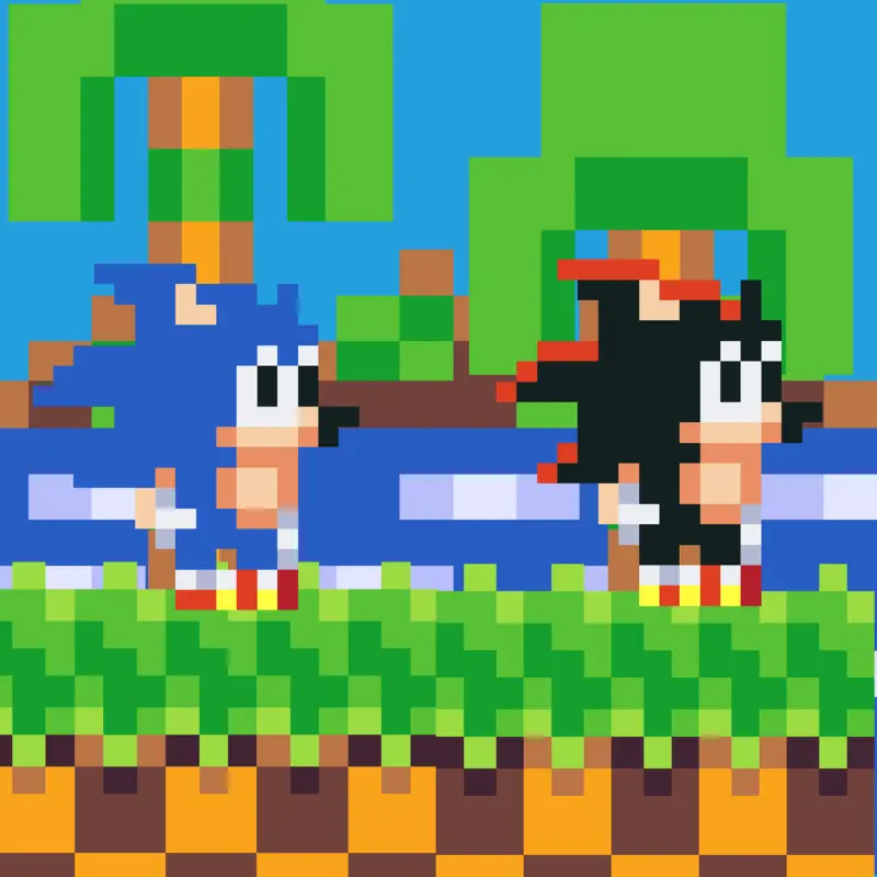 Sonic pixel art 🎨 by @Dumbo1624