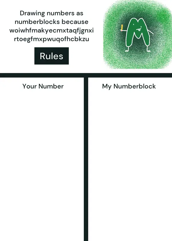 drawing numbers as numberblocks cuz idk by @m_silly
