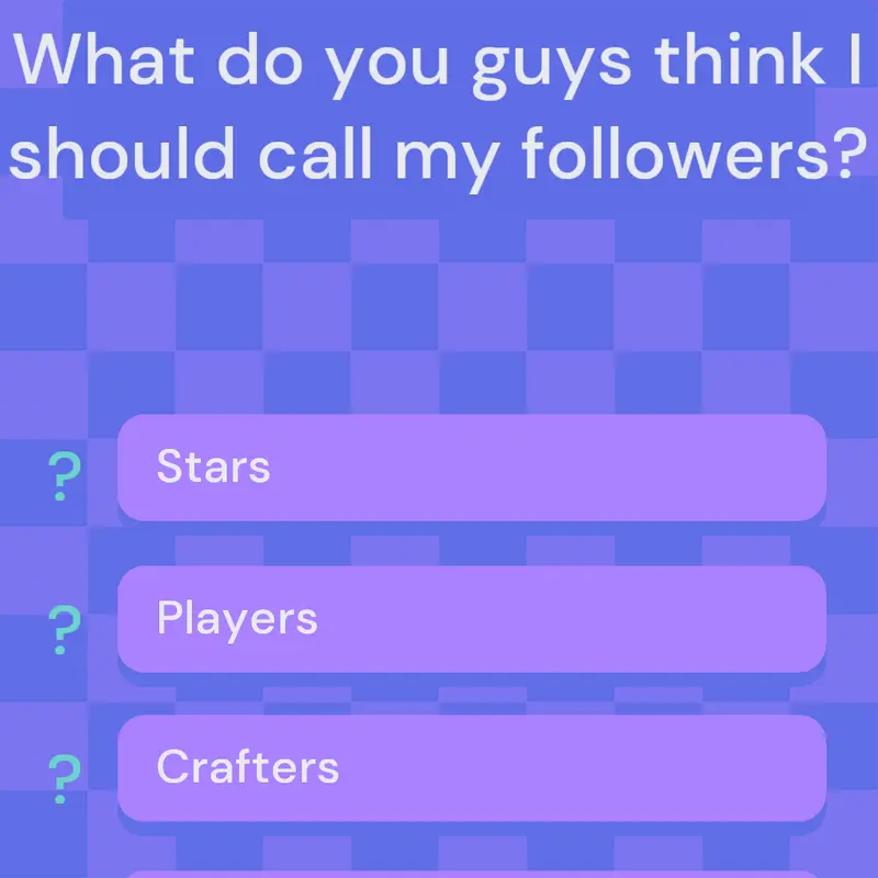 Voting! What should I call yall? by @Ayvannah