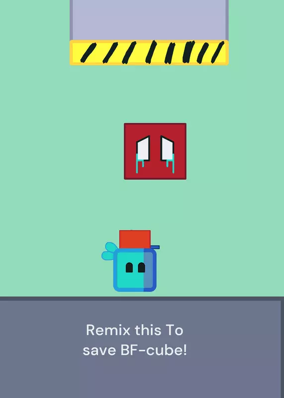 Red cube saves the day by @endlessvoidpit