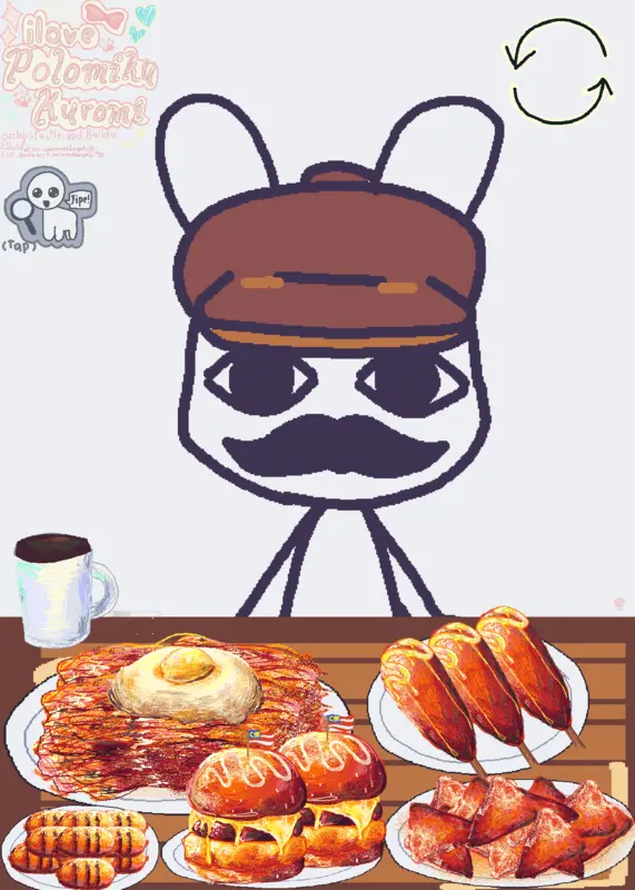 *. Mukbang Barney.* by @Ilovepolomikukuromi