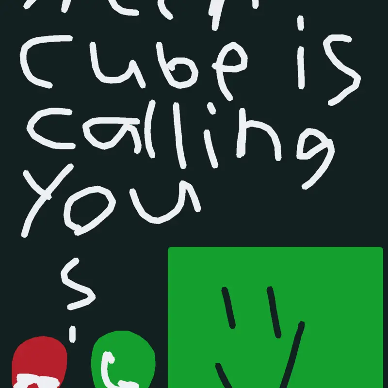 Green cube by @bacon_liameveron2