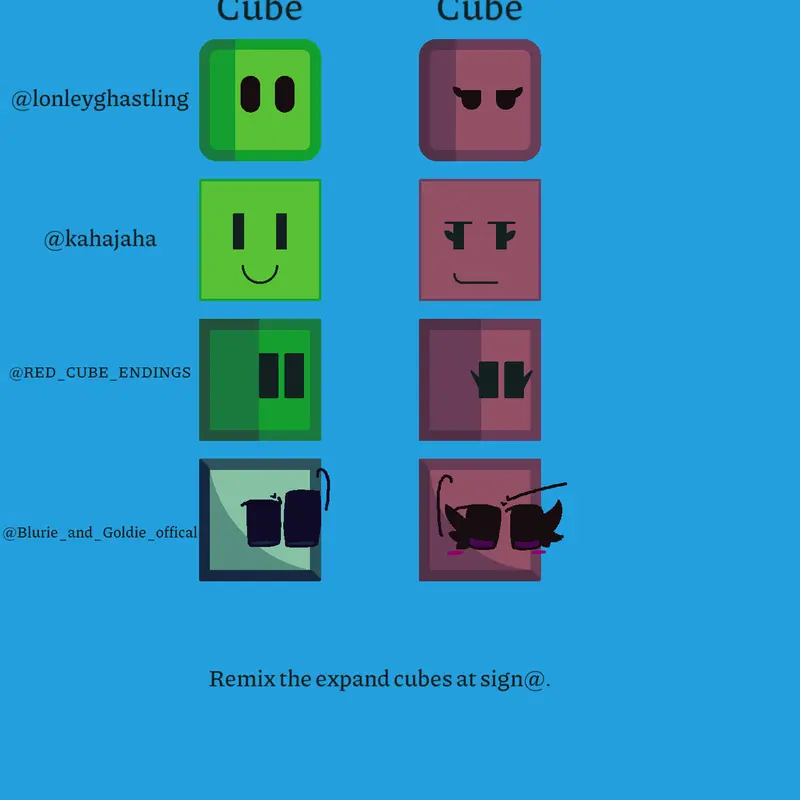 The green cube and the red-violet cube by @no_skills_reversed_