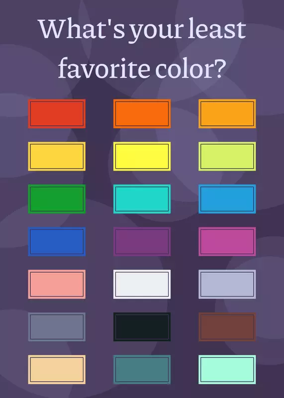 Least favorite color by @Oxvan