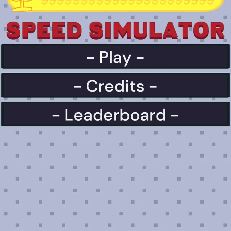 Speed Simulator (Unfinished) by @568K_Creator_Offical