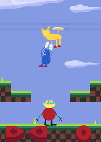 sonic and tails vs eggman but with super form
