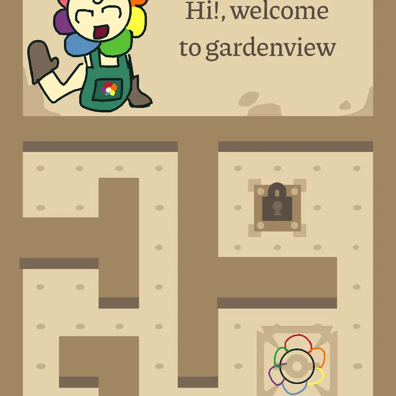Dandy’s world puzzle (maze) by @EvieOHara