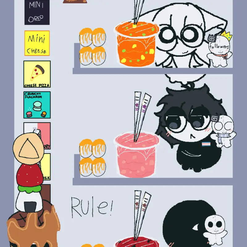 My OC is the bottom one. by @Thisthing111111