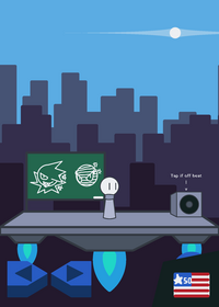 Platformer thing with moving background.