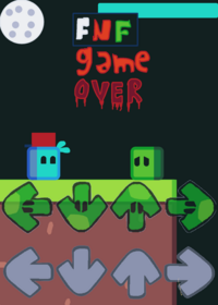 Fnf game over but green/red cube sings it