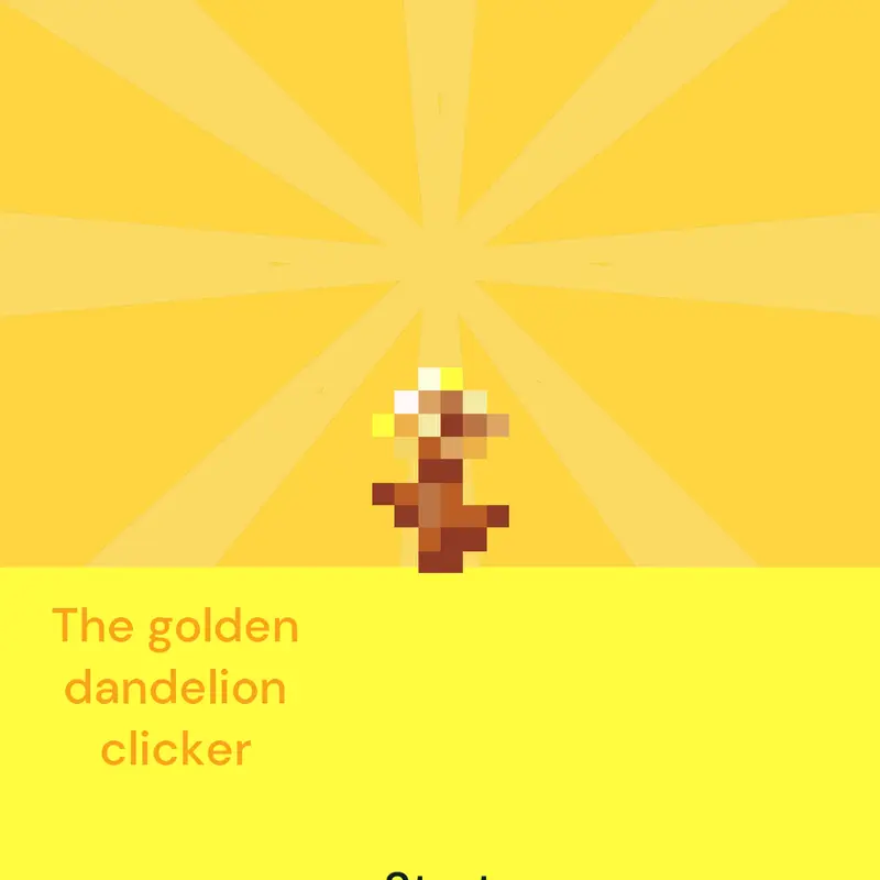 Golden dandelion clicker by @Decks_lord123