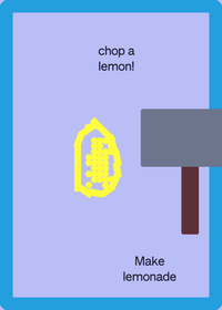 Chop a lemon!