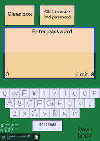 Short game I've been working on: A password