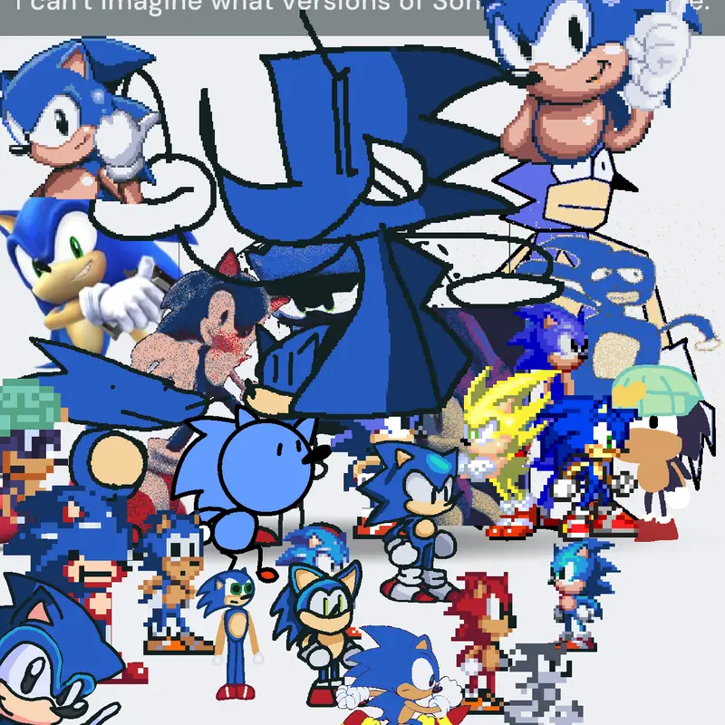 #sonic #senic #somic #meme #versions by @ROSYCHAVES
