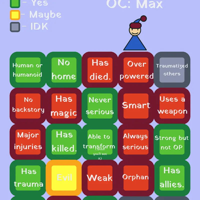 OC bingo by @PrestonPlayzYT