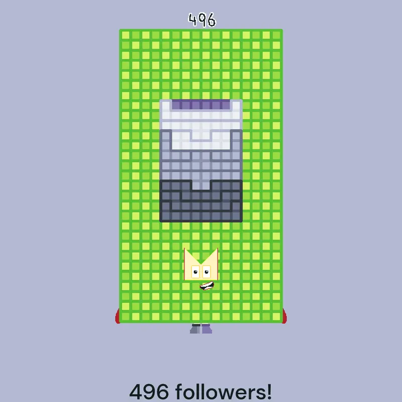 496 followers by @m_silly