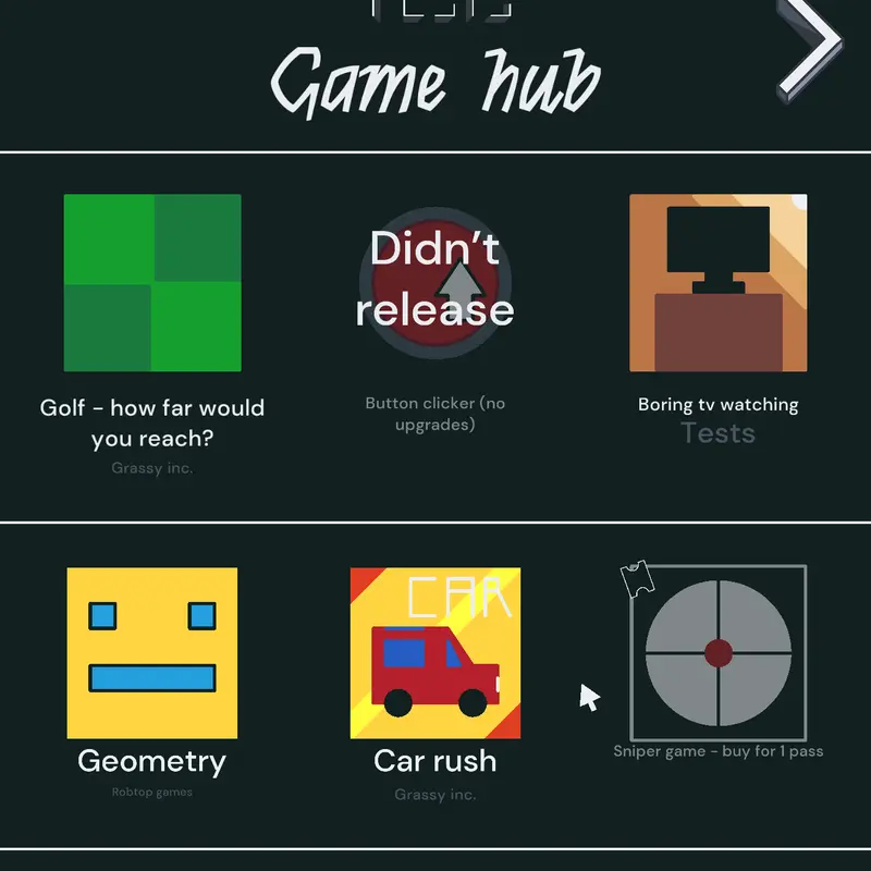 Game hub by @MatiasGarcia1creates