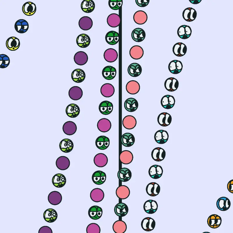 Satisfying pendulum wave but sentient by @Axol2635