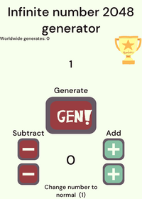 Infinite 2048 number generator