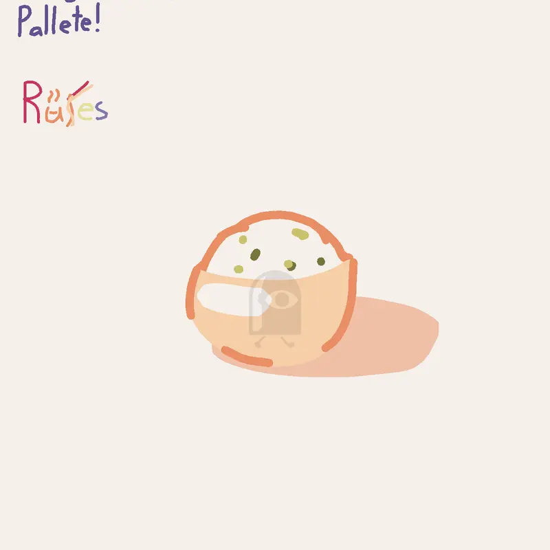 Draw a food only using Delphinium by @E_Maurio