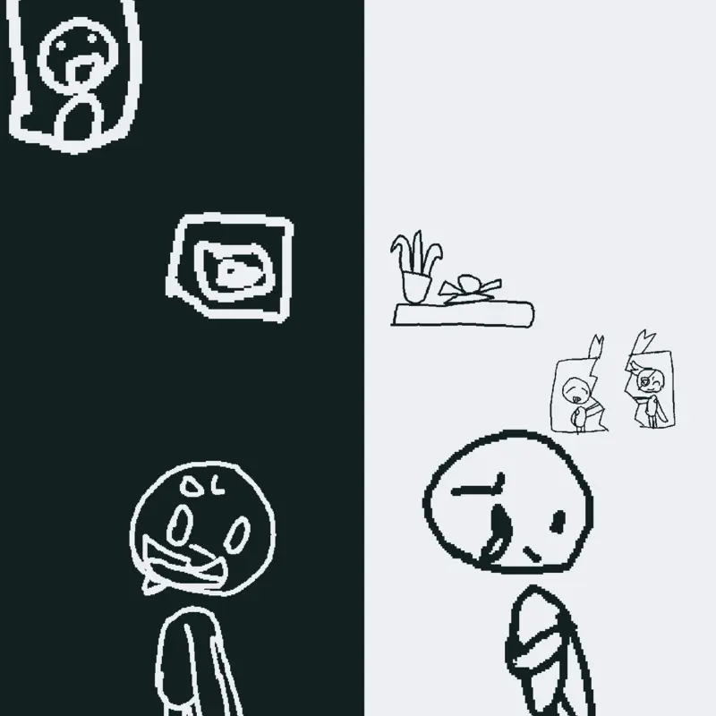 Black and white oc by @nanat_the_topokki