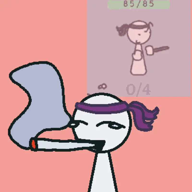 martial blob smoking a blunt by @Loofl