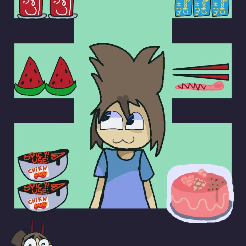 Mukbang with Martan!! :3 by @Wafflesum