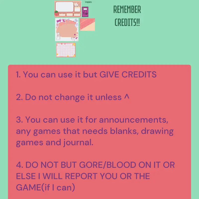 GIVE ME CREDITS by @T1ff4nyStr4wb3rry